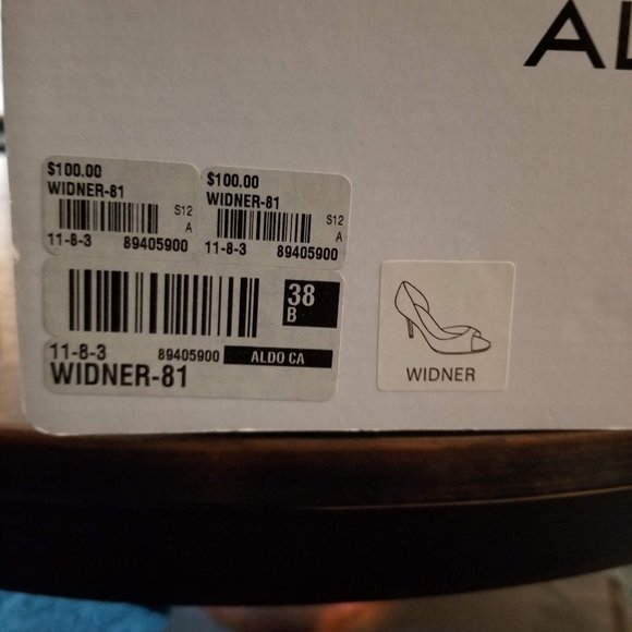 Silver shoes with rhinestones, size 38, NWT - Picture 8 of 8